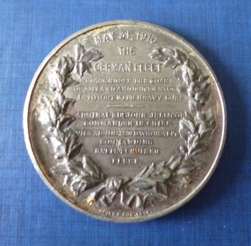 WW1 Spink & Son Jutland 1916 Commemorative Medal. — image 2