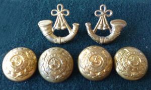 Somerset Light Infantry set of four Brass Buttons and Pair …