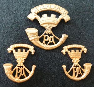 Somerset Light Infantry Cap-badge and Matching pair of Collar-badges.
