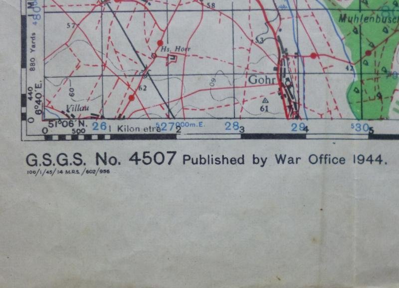 WW2  1944 dated War Office 1:50,000 Map of Düsseldorf area. — image 3