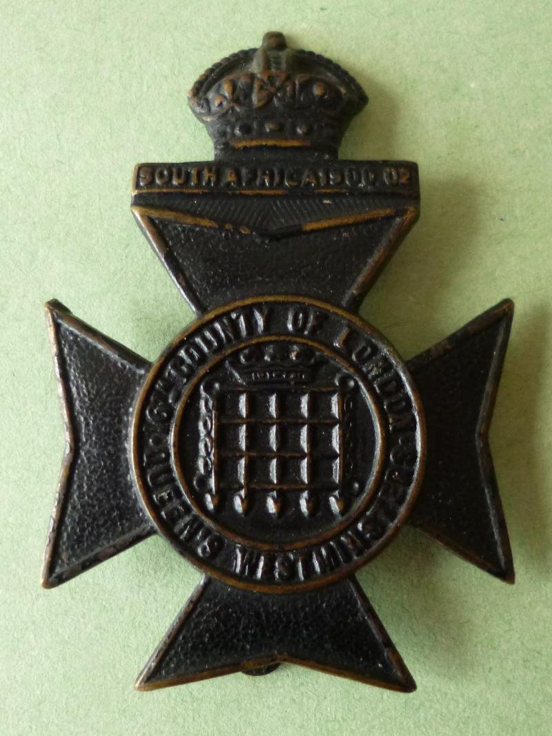 16th County of London Battalion (Queen's Westminster Rifles) Cap-badge. — image 3