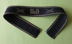 Third Reich : NS-Reichskriegerbund Members 'West' Cuff-title.