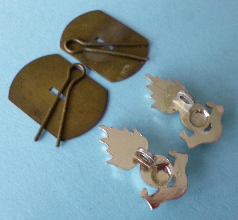 Royal Engineers Pair of Staybrite OR's Collar-badges. — image 3