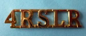 Sierra Leone : Metal '4RSLR' Shoulder-title of 4th Bn., Republic …