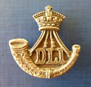Durham Light Infantry Victorian 'Flat Crown' Cap-badge sized Sweetheart Brooch.
