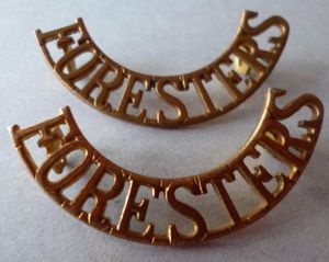 Foresters ( Notts & Derby Regiment ) Pair of Brass …