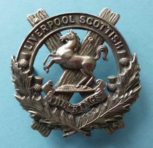 10th (Liverpool Scottish) Battalion, The King's Regiment Badge.