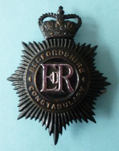 'Bedfordshire Constabulary' EiiR Police Night Helmet-plate.
