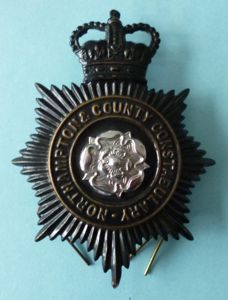 'Northampton & County Constabulary' Queen's crown Night Helmet-plate.