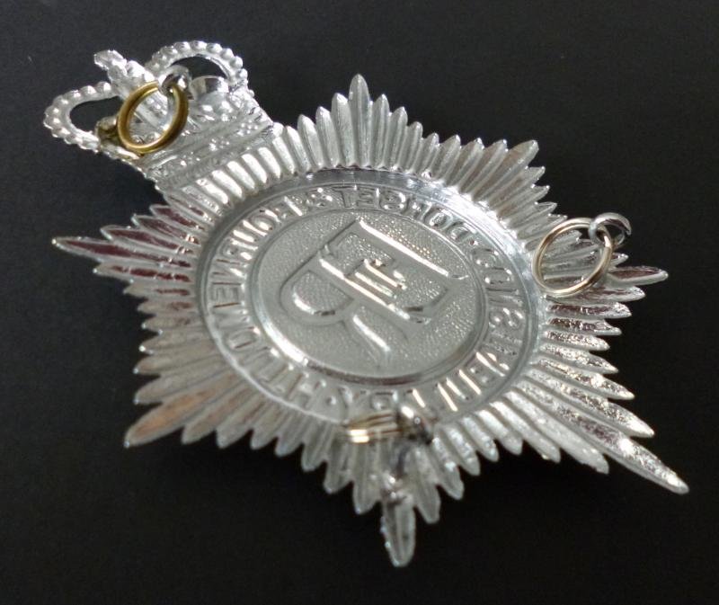 'Dorset & Bournemouth Constabulary' Queen's crown Police Helmet-plate. — image 3