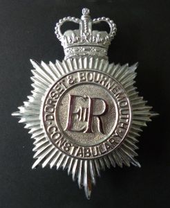 'Dorset & Bournemouth Constabulary' Queen's crown Police Helmet-plate.