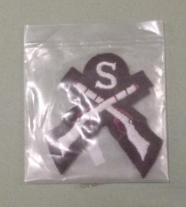 British Army Qualified Sniper's Machine-embroidered Arm-badge.
