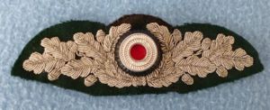 Third Reich : Reich Forestry Service (Reichsforstdienst) Officers Bullion Cap …