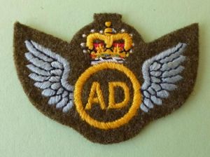 Army Air Dispatch Qualification Arm-badge.
