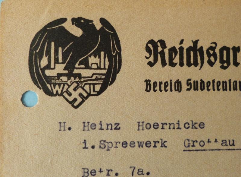 Third Reich : Werkluftschutz Headed Letter dated 21st April 1945. — image 2