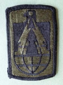 USA : 11th Signals Brigade Shoulder Flash - Subdued version.