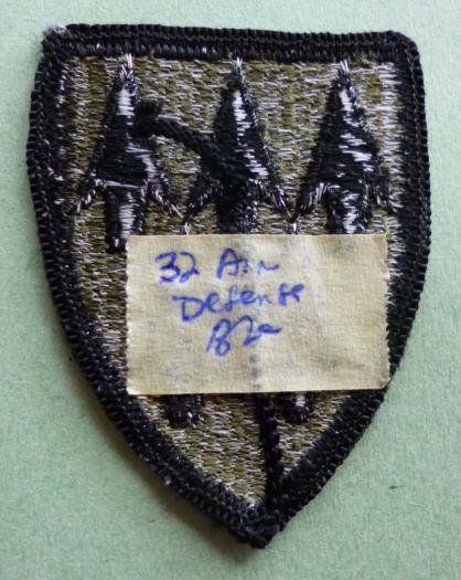 USA : 32nd Air and Missile Defence Command Shoulder Flash - Subdued version. — image 2
