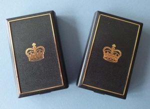 Current Standard Armed Forces Black Plastic Medal Presentation Box.