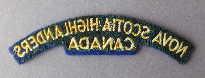 Canada : 'Nova Scotia Highlanders, Canada' Shoulder-title. — image 2