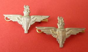 Parachute Regiment Matched Pair of King's crown Collar-badges.