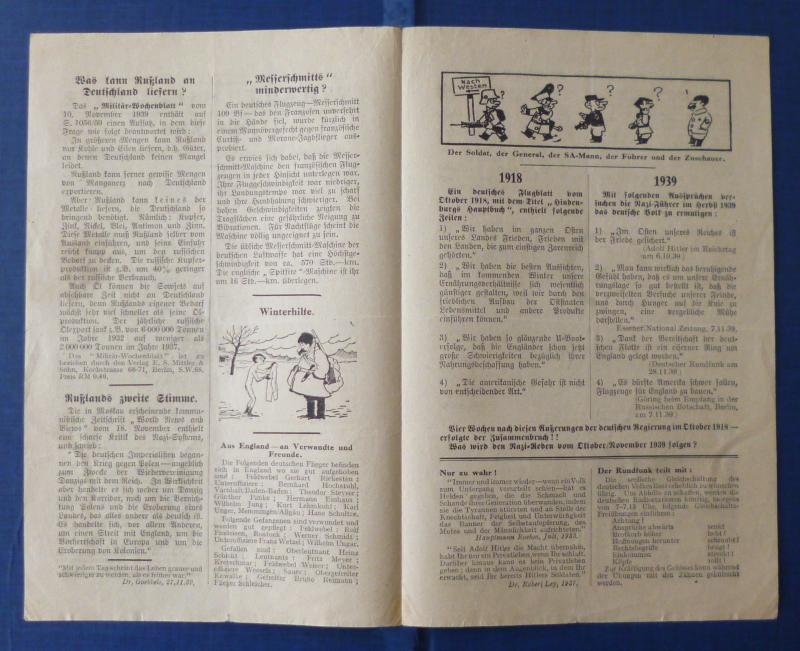 Third Reich : Allied Propaganda leaflet 'Wolkiger Beobachter'. — image 3