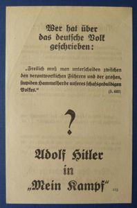 Third Reich : Allied Propaganda Leaflet Dropped over Germany.
