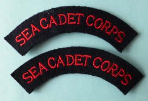 Pair of 'Sea Cadet Corps' Machine-embroidered Shoulder-titles.