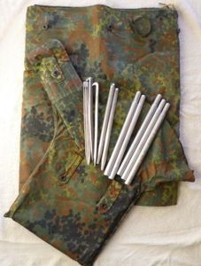 BRD : West German Bundeswehr Flecktarn (Camouflage) Zeltbahn Complete with …