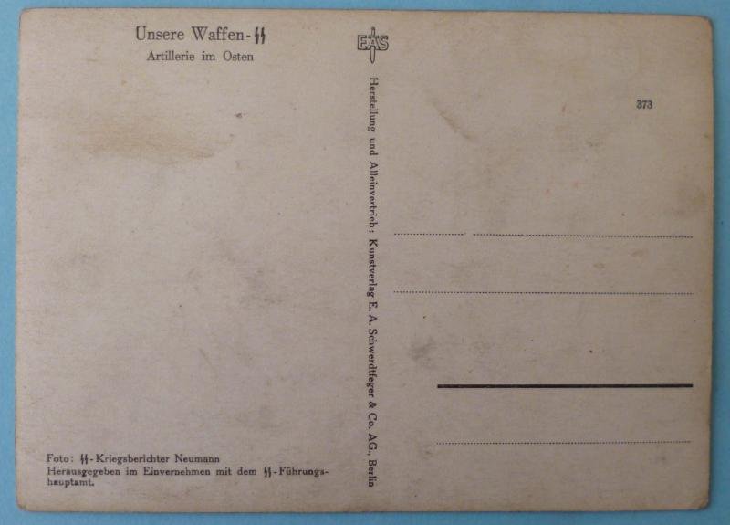 Third Reich : Postcard from the 'Unsere Waffen-SS' Series - 'Artillerie im Osten'. — image 2