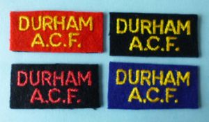 Durham Army Cadet Force Set of Four 'Durham A.C.F.' Shoulder-titles.