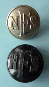 Two WW2 National Fire Service Buttons.