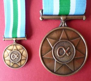 South Africa : UNITAS Medal with Original Box & Miniature.