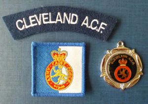 'Cleveland ACF' Shoulder-title, Shoulder-flash and Competition Medallion.