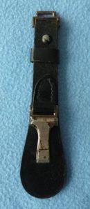 Third Reich : Black Leather Tear-drop Sword hanger with Nickel-plated …