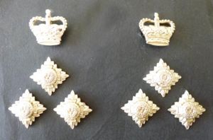 Complete Set of Army Brigadier's Staybrite Rank Insignia.