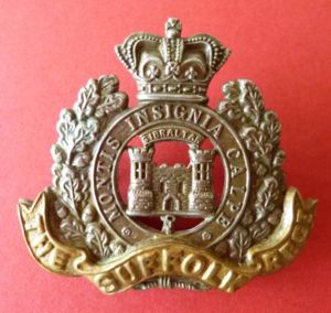 The Suffolk Regiment Other-ranks' Victorian Issue Cap-badge.