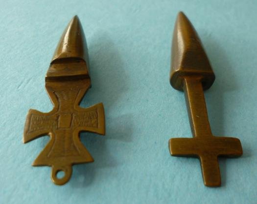 Imperial : A Pair of WW1 German Amulets made from Allied Bullets — image 2