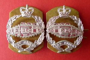 Royal Tank Regiment Matched Pair of Staybrite O-Ranks' Collar-badges.