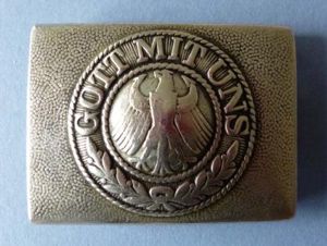 Weimar : Reichswehr (1920-1935) Nickel-plated Other-ranks' Belt-buckle.