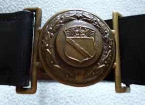 Third Reich : Rheinland Feurwehr Officers Service-belt & Buckle.