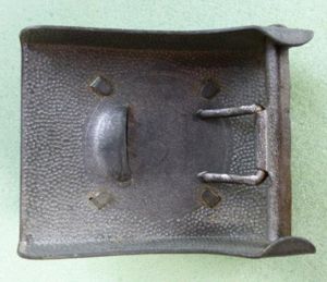Third Reich : Polizei Other-ranks Black-leather Service-belt & Buckle.