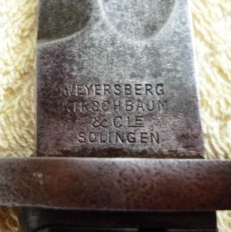 Imperial : German S98/05 aA Bayonet with Leather Scabbard and Frog. — image 2