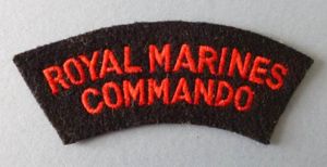 'Royal Marines Commando' Cloth Shoulder-title.