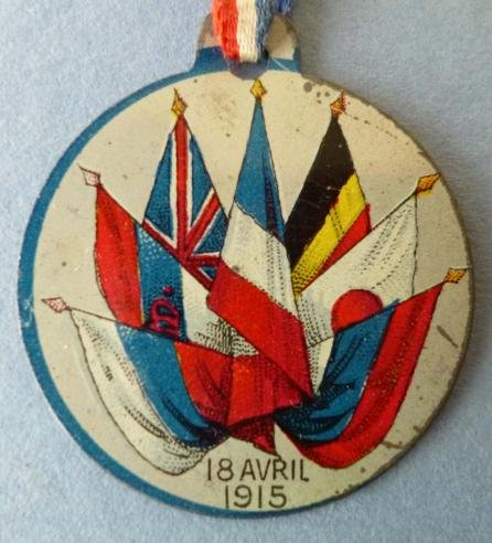 France : WW1 Participants' Commemorative Pendant for the visit to the Front by the people of Nantes in 1915. — image 2