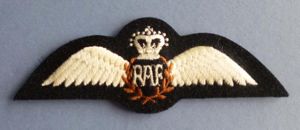 Royal Air Force Pilot's Queen's crown Wings.