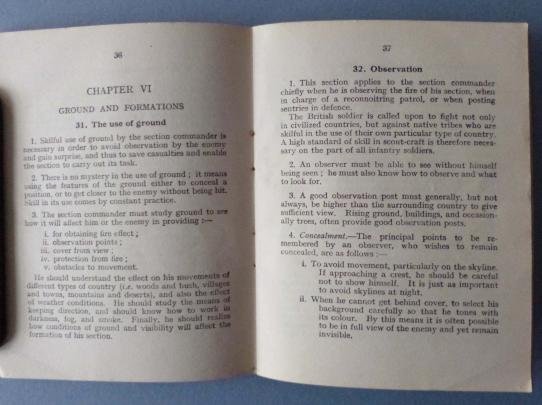 Army 'Infantry Section Leading' 1934 Training Booklet. — image 3