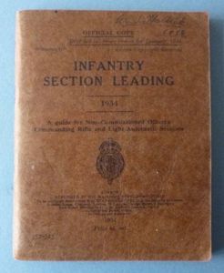 Army 'Infantry Section Leading' 1934 Training Booklet.