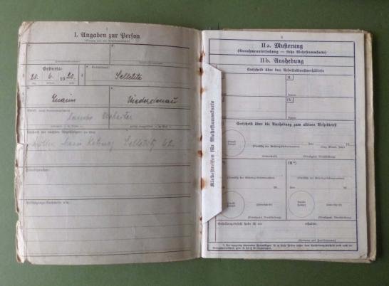 Third Reich : Wehrstammbuch (Military Record Book). — image 2