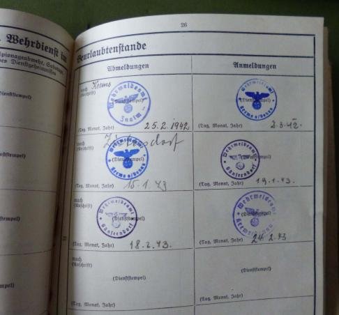 Third Reich : Wehrstammbuch (Military Record Book). — image 3