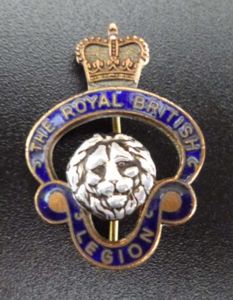 'The Royal British Legion' Members Enameled Pin-back Lapel-badge